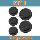 Kit 5 Espalhadores P Fogão Brastemp Chapéu 2 Grd + 3 Peq Kit 5 Espalhadores P Fogão Brastemp Chapéu 2 Grd + 3 Peq