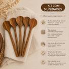 Kit 5 Espátulas de Madeira P/ Patê Geléia Michelon