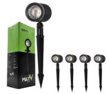Kit 5 Espeto de Jardim 5w LED Projetor de luz Prova D'água Branco Frio 6500k