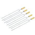 Kit 5 Espeto Duplo Profissional Para Linguiça Churrasco