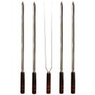 Kit 5 Espetos Artesanais Inox P/ Churrasco
