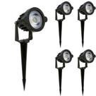 Kit 5 Espetos Jardim 5W 6500k B Frio IP65 Bivolt - Galaxy