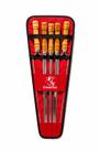 Kit 5 Espetos para Churrasco 85cm Alumínio Cabo Madeira com Capa Resistente Kit 5 Espetos para Churrasco 85cm Alumínio Cabo Madeira com Capa Resistente