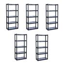 kit 5 estantes pretas de 5 prateleiras agraplast kit 5 estantes pretas de 5 prateleiras agraplast