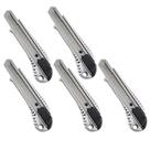 Kit 5 Estilete Metálico Reforçado Profissional Trava automatica 18mm Worker