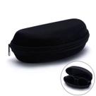 Kit 5 Estojo Óculos De Sol C/ Zíper Case Preto Curvado