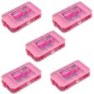 Kit 5 Estojos Organizador Para Pesca 2 Em 1 Lady Box 3202 - Arqplast