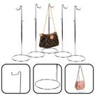 Kit 5 Expositores De Bolsa Cromados Para Vitrines Mesas Lojas