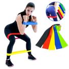 Kit 5 Faixas Elásticas Thera Band Com 5 Níveis Fisioterapia