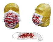 Kit 5 Fantasias Máscaras tnt manchada de sangue falso halloween festa