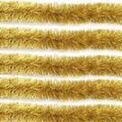 Kit 5 Festão Natal Dourado Enfeite Tam 2m X 10cm Metalizado 5 Fitas
