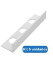 Kit 5 Filetes Perfil Soleira L Em Aço Inox 304 Branco