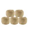 KIT 5 Fio Cordão Barbante Rami 2mm Rolo 200g Sisal Aprox. 180mt KIT 5 Fio Cordão Barbante Rami 2mm Rolo 200g Sisal Aprox. 180mt