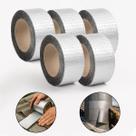 Kit 5 Fita Adesiva Impermeável Prática e Resistente 5cm x 10m Prateada Telhado Calhas Dutos