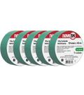 Kit 5 fita isolante 19mmx10m verde 954