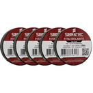 Kit 5 fita isolante preta 19mm x 20mt sibratec