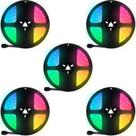 Kit 5 fita led smd 5050 12v 7,2w/m 300 led rgb ip65 externa 5 metros galaxy Kit 5 fita led smd 5050 12v 7,2w/m 300 led rgb ip65 externa 5 metros galaxy