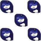 Kit 5 Fitas Plásticas Para Dymo Letratag 91201
