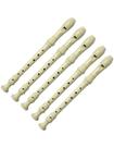 Kit 5 Flautas Doce Dolphin Germanica Soprano Abs Dp123