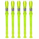 Kit 5 Flautas Doce Germânica Verde Translucida FL 20G G NY Kit 5 Flautas Doce Germânica Verde Translucida FL 20G G NY