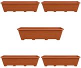 Kit 5 Floreiras Grandes 80cm Jardim Plástico Terracota