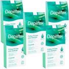 Kit 5 Folhas Prontas Corporais Depilação Cera Depilflax Aloe Vera 100UN