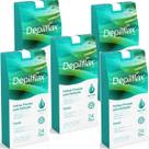 Kit 5 Folhas Prontas Facial Depilação Cera Depilflax Aloe Vera 120un