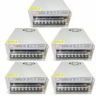 Kit 5 Fonte Chaveada 20A 12V 250W Cftv Fita Led Som Câmera