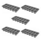 Kit 5 Formas de Gelo Standard Para 12 Cubos Resistente 3UD