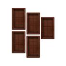 Kit 5 Formas Molde Silicone Barra Chocolate Dubai Recheado