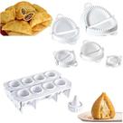 Kit 5 Formas Pastel Com Fábrica de Coxinhas Modeladora Com 8 Formas Kit 5 Formas Pastel Com Fábrica de Coxinhas Modeladora Com 8 Formas