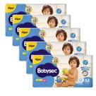 Kit 5 Fraldas Babysec Ultrasec Hiper Galinha Pintadinha M com 68 unidades
