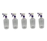Kit 5 Frasco Pulverizador / Borrifador 1000ml - ROXO E BRANCO