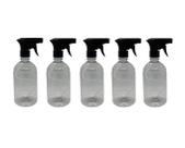 Kit 5 Frasco Pulverizador / Borrifador 500ml - PRETO
