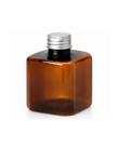 Kit 5 Frascos Plásticos Âmbar Cubo 200ml Embalagem com Tampa Alumínio -
