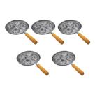 Kit 5 Frigideiras Multi-ovo Frita 4 Ovos em Alumínio Batido Kit 5 Frigideiras Multi-ovo Frita 4 Ovos em Alumínio Batido