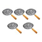Kit 5 Frigideiras Multi Ovo KIT5UND.4729-AlPort Batido sem Revestimento Frita 4 Ovos Inox