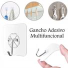 Kit 5 Ganchos Adesivos Transparente Super Aderência
