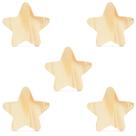 Kit 5 Ganchos Cabideiro de Madeira Pinus Pendurador Parede Formato Estrela Decorativo Kit 5 Ganchos Cabideiro de Madeira Pinus Pendurador Parede Formato Estrela Decorativo