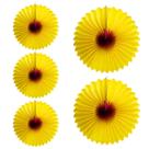 KIT 5 Girassol Degradê 40cm Leque Decoração Festa Junina