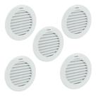 Kit 5 Grades De Ventilação Plástica 100mm Branca Exaustor Kit 5 Grades De Ventilação Plástica 100mm Branca Exaustor