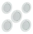Kit 5 Grades De Ventilação Plástica 150mm Para Exaustor