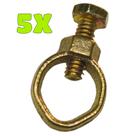 Kit 5 Grampo de Aterramento Conector Terra para Haste de 1/2 até 5/8 Simples Kit 5 Grampo de Aterramento Conector Terra para Haste de 1/2 até 5/8 Simples