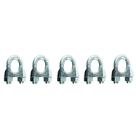 Kit 5 Grampo U Clips para Cabo de Aço Pesado Galvanizado 7/8"