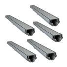Kit 5 Grelha Invisível Oculta Caixa Coletora 100x8cm Cinza GDA