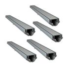 Kit 5 Grelha Invisível Oculta Caixa Coletora Cinza 100x8cm