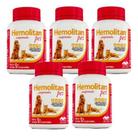 Kit 5 Hemolitan Pet Paracães E Gatos 30 Comprimidos Vetnil