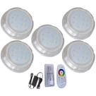 Kit 5 Hiper LED Piscina 9W RGB Policarbonato Alvenaria