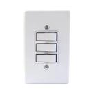 Kit 5 Interruptor 3 Teclas Simples Com Placa 4x2 Iriel Duale