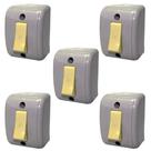 Kit 5 Interruptor Silentoque Sobrepor Simples 10a 1500 Pial